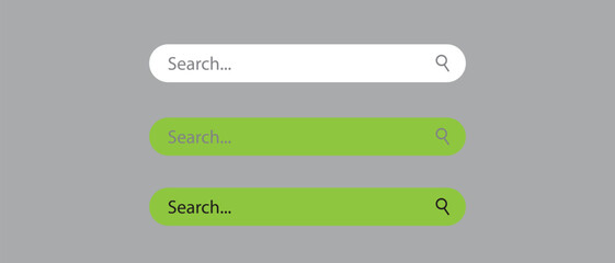 Green search bar input fields set