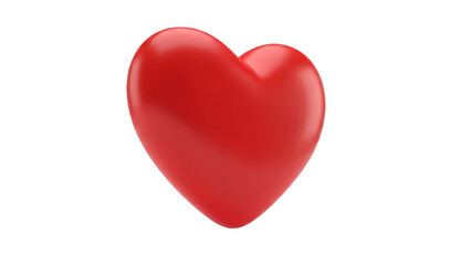 Fototapeta premium Vibrant red 3d glossy heart icon floating gracefully against a sleek black backdrop