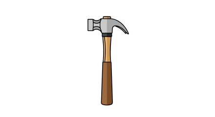 A vibrant illustration of a traditional claw hammer, showcasing its robust design and utility for various tasks and essential home improvements a