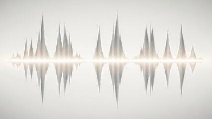 Abstract audio waveform illustration against a white backdrop