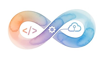 Modern Tech Concept with Code and Cloud Connection Lines