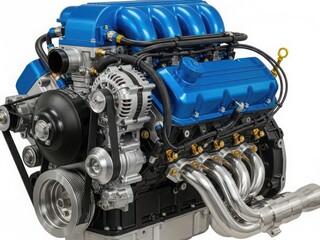 Fototapeta premium Blue high-performance engine