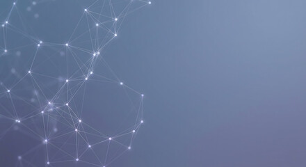 Abstract neural network background, glowing interconnected dots and lines, minimal professional artificial intelligence technology concept