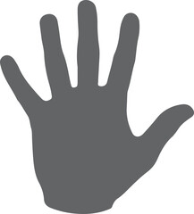 hand in the form of a palm