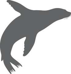 silhouette of a dolphin