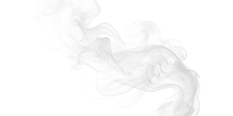 Ethereal white smoke swirling gracefully on black background abstract vapor texture mystical design elegant dark