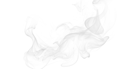 Mysterious white smoke flowing on dark black background ethereal swirling vapor abstract texture elegant photography