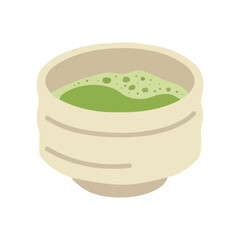Traditional Japanese matcha green tea bowl chawan for healthy beverage and authentic tea ceremony culture