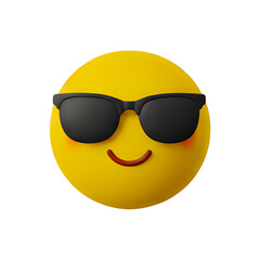 Cool Emoji Face with Sunglasses