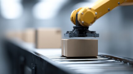Warehouse robotics managing packages and pallets, efficient supply chain operations