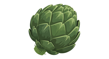 Fototapeta premium Fresh green artichoke bud illustration, perfect for culinary and healthy eating concepts