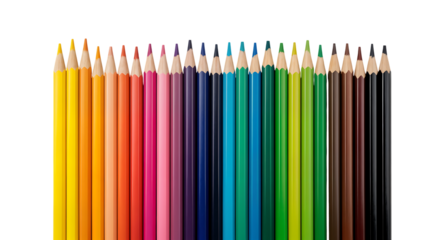 Colorful Pencils on Checkered Background