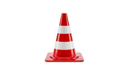 Red and White Traffic Cone