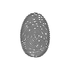 finger print with fingerprint, high-resolution digital graphic of a detailed white fingerprint impression isolated on a transparent background in PNG format.AI-generated