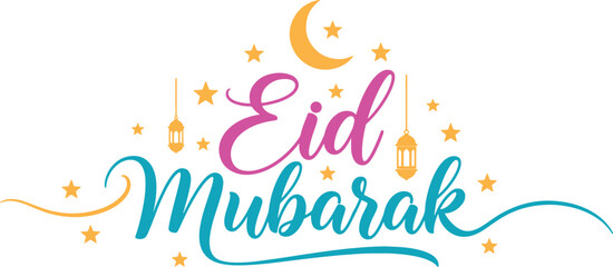 Eid Mubarak Calligraphy Vector Lettering