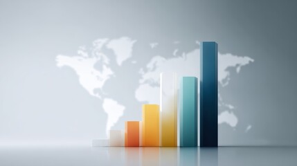 International strategy presentation cover, scalable growth model with clean charts and world map