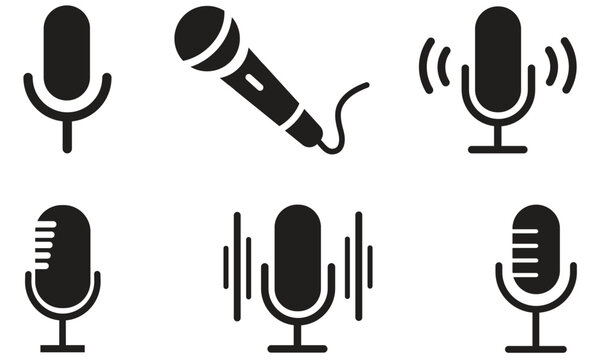 Mic icon, icon microphone, mic illustration.