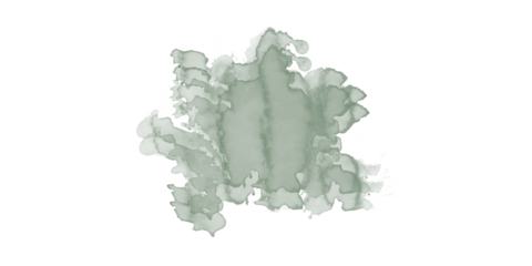 Muted green watercolor paint cloud with organic layered texture creating calm abstract background for modern design