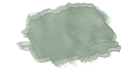 Muted green wide watercolor paint patch with layered texture creating natural abstract background for modern artistic use