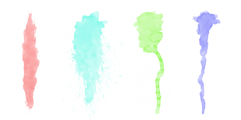 Cyan and green watercolor paint drips with flowing texture creating expressive abstract artistic background