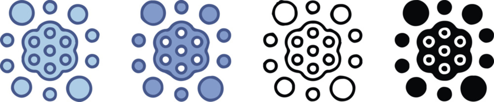 virus concentric circle vector illustration medical icon set