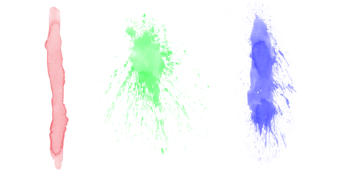 Vertical watercolor paint stroke and splashes with dynamic texture creating expressive abstract background for artistic use