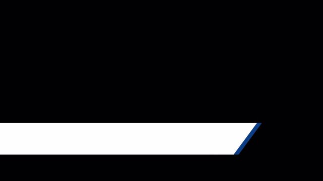 Minimalist Formal Blank Lower Third Graphic Element for Broadcast News and Corporate Video Titles 4k video animation seamless loop