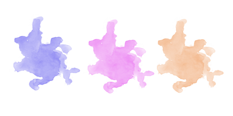 Pink and blue abstract paint blot with soft blending creating modern artistic background for creative design