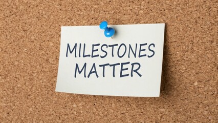 Note Card Pinned on Corkboard with Pushpin