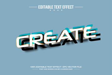 Create 3D editable text effect template