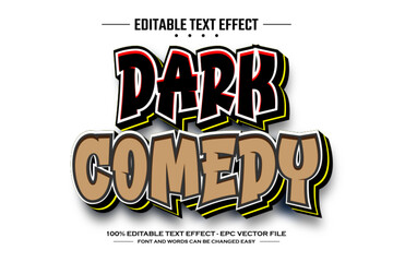 Dark comedy 3D editable text effect template