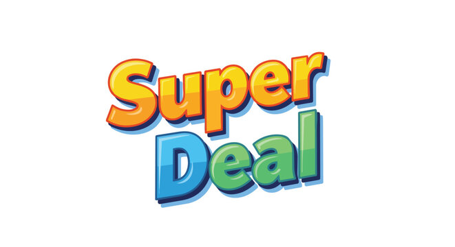 Vibrant 'Super Deal' promotional graphic for exciting sales and special limited time offers