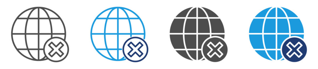Obraz premium internet error icon sheet multiple style