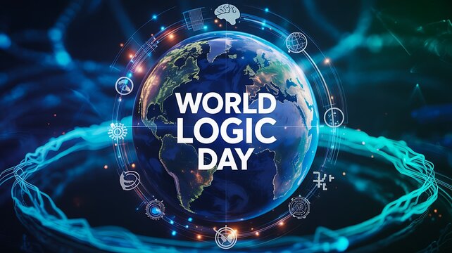 World logic day digital globe with futuristic technology concept
- Powered by Adobe