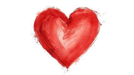 Vibrant red heart illustration
