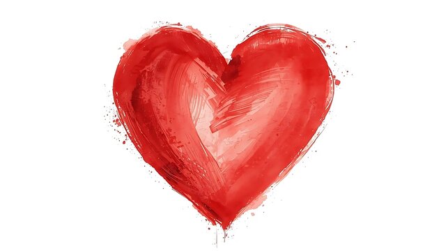 Vibrant red heart illustration