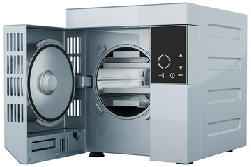 Cylindrical Chamber Autoclave, transparent background