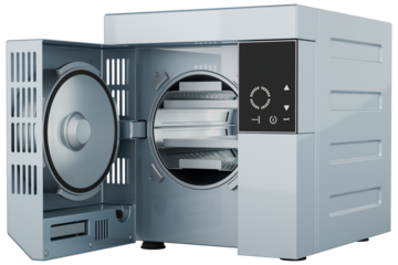 Cylindrical Chamber Autoclave, transparent background