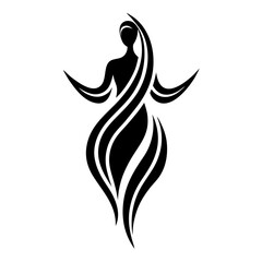 Naklejka premium Minimal Female Confidence Inspired Abstract Logo Mark