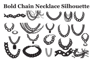 Bold Chain Necklace Silhouette Bundle