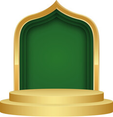 Islamic Podium Stage Eid Mubarak Ramadan Kareem
