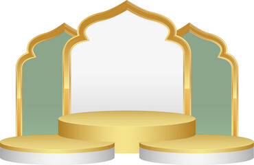 Islamic Podium Stage Eid Mubarak Ramadan Kareem
