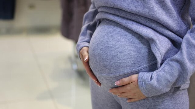 Pregnant woman. Pregnant woman's belly. Slow motion videoHigh quality 4k footage