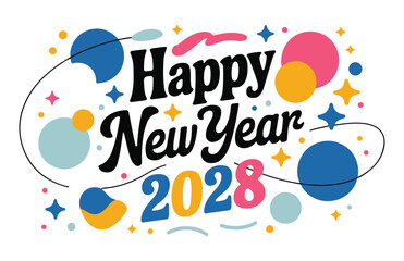 Fototapeta premium Happy New Year 2028 Celebration
