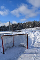 The village ice rink, Sainte-Apolline, Qu&eacute;bec, Canada