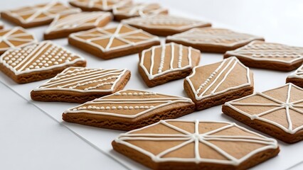 Geometric Iced Cookies: Festive Holiday Treat