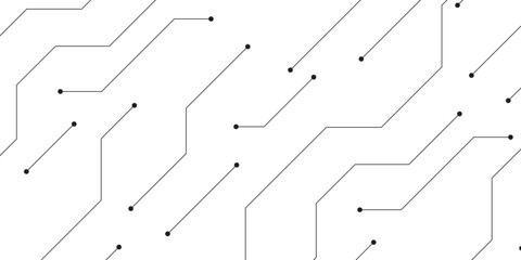 AI pad and electrical lines connected on white and grey background. Abstract background with technology circuit board texture. Gray and white technology background digital systems Hi-tech technology  © JERRY