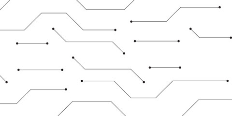 AI pad and electrical lines connected on white and grey background. Abstract background with technology circuit board texture. Gray and white technology background digital systems Hi-tech technology  © JERRY
