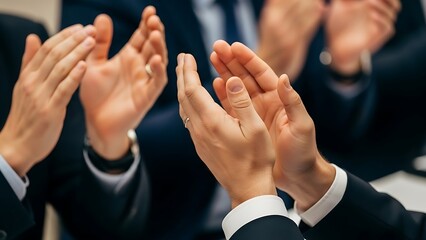 Business Professionals Clapping in Appreciation