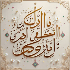 Arabic Islamic calligraphy of text Eid Adha Mubarak translate